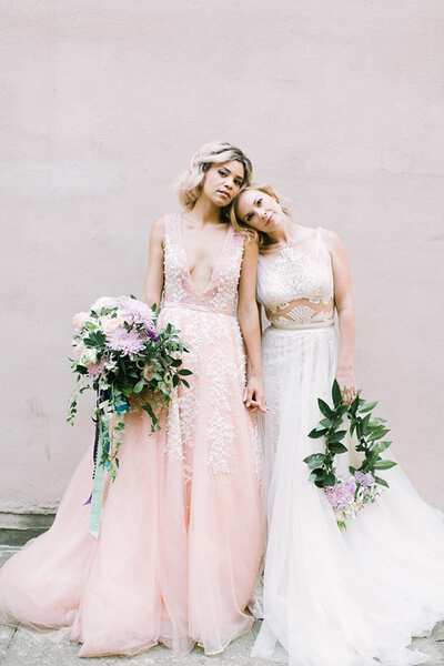 Same Sex Wedding Bouquet and Boutonnière Ideas | One Fab Day