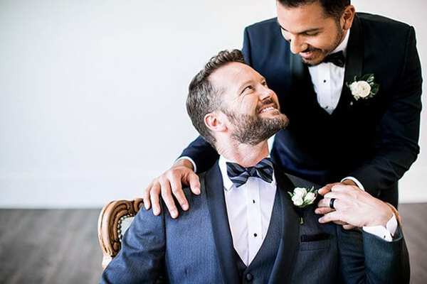 Same Sex Wedding Bouquet and Boutonnière Ideas | One Fab Day