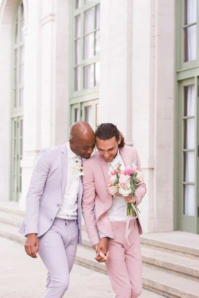 Same Sex Wedding Bouquet and Boutonnière Ideas | One Fab Day