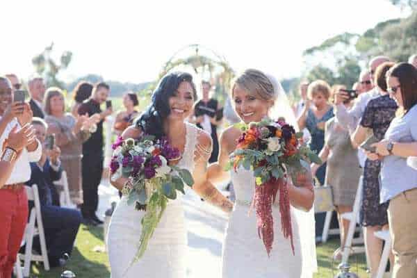 Same Sex Wedding Bouquet and Boutonnière Ideas | One Fab Day