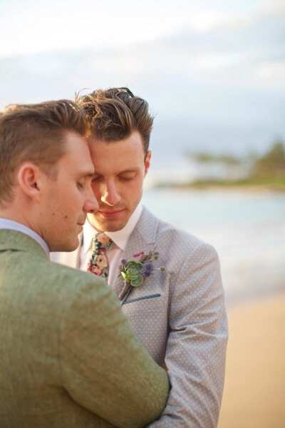 Same Sex Wedding Bouquet and Boutonnière Ideas | One Fab Day