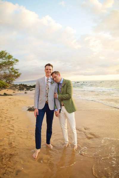 Same Sex Wedding Bouquet and Boutonnière Ideas | One Fab Day